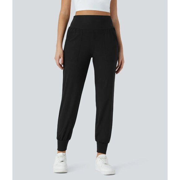 Women's Black Jogger Pants - Picture 7 of 7